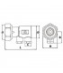 Clapet droit FT3/4"xM3/4" avec bouchon laiton G1/4" long - DIFF