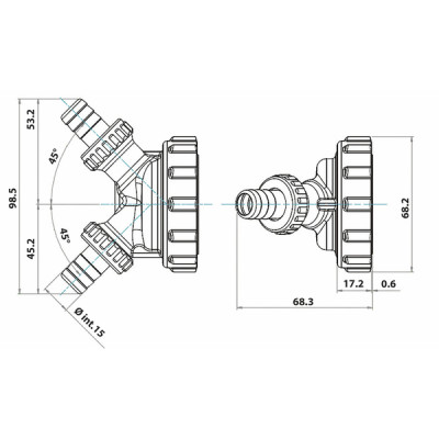 Connecteur de lavage et nettoyage d'installation - RBM : 23430500