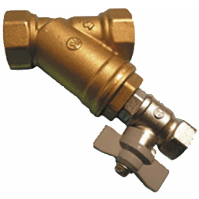 Brass Y-strainer 1" with rinsing valve- DIFF - 110509