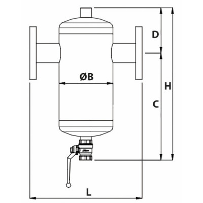 Séparateur particules de boues DIRTERM acier DN80 - RBM : 28291172