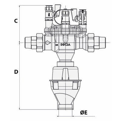 Testable disconnector BA2860 M1-1/2" - SOCLA : 149B3884