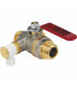 Ball valve with flat bleed handle MM 3/4" ASTER - EFFEBI SPA : 2373R405
