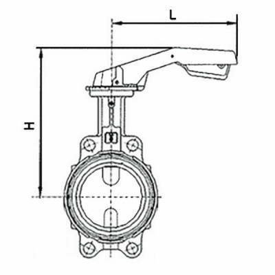 Butterfly valve with cast iron centring disk DN32-40 - BURACCO : CL623B040ICCL