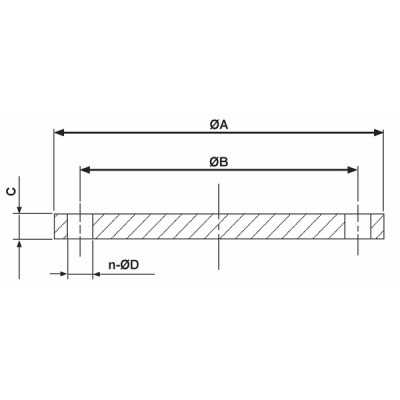 Bride pleine acier DN80