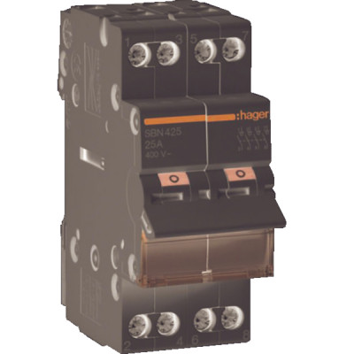 Modular switch 4-pole 25A- HAGER - SBN425