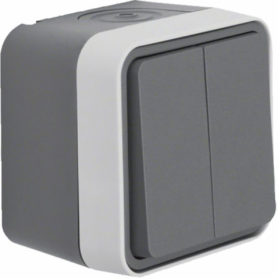 Double poussoir CUBYKO inverseur saillie- HAGER - WNC044