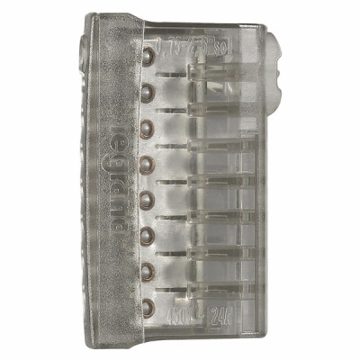 Barrette de connexion NYLBLOC auto pour fils rigides - bornes grises pour 8 fils (X 3)