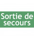 Étiquette rigide sortie de secours