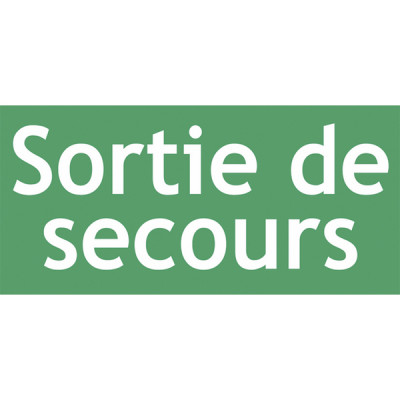Étiquette rigide sortie de secours - DIFF
