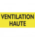 Étiquette rigide ventilation haute