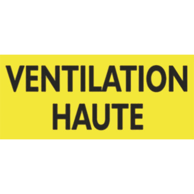 Étiquette rigide ventilation haute