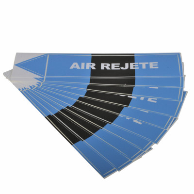 Étiquette souple adhésive air rejeté (X 10) - DIFF