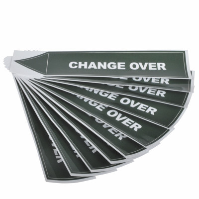 Étiquette souple adhésive change over (X 10)