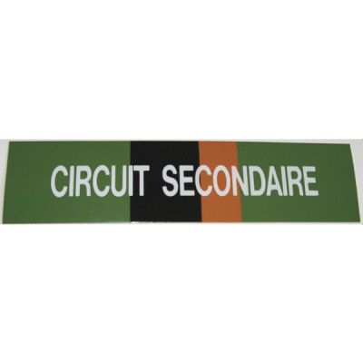 Étiquette souple adhésive circuit secondaire (X 10)