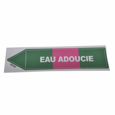 Étiquette souple adhésive eau adoucie- DIFF - 111814  - (X10)