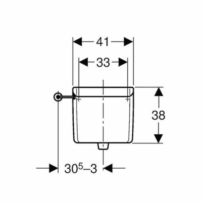 Exposed cistern AP123 - GEBERIT : 123.136.11.1