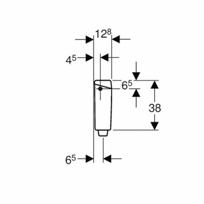 Exposed cistern AP123 - GEBERIT : 123.136.11.1