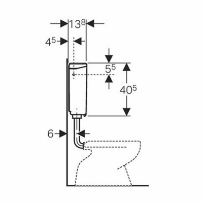 Exposed cistern AP140 - GEBERIT : 140.327.11.1
