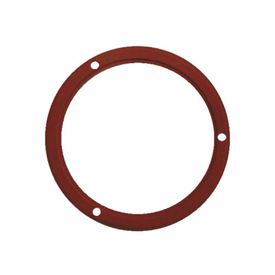Junta trasera de silicona de 3 orificios extractor 125 mm rojo- DIFF - 150503