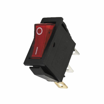Interruptor luminoso rojo 0/1 15A 3XFASTON- DIFF - 150642
