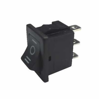 Interruptor negro I/0/II 6A 3XFASTON- DIFF - 150644
