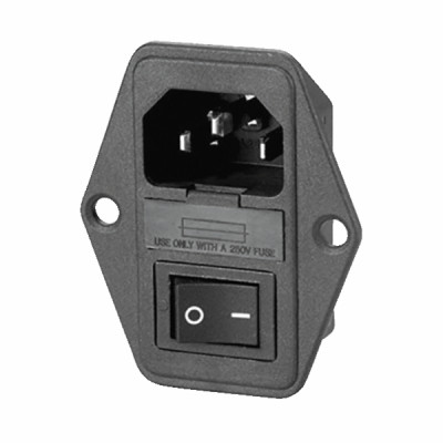 Prise VDE + interrupteur + porte-fusible- DIFF - 150649
