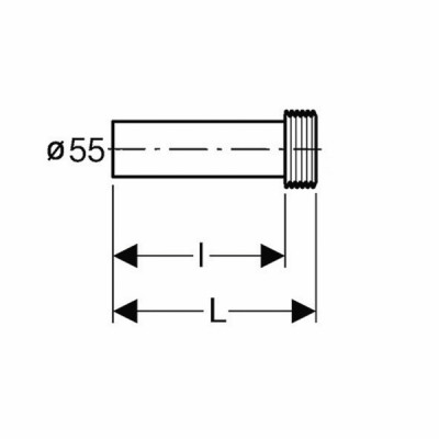 Flush bend extension with sleeve - GEBERIT : 152.434.16.1