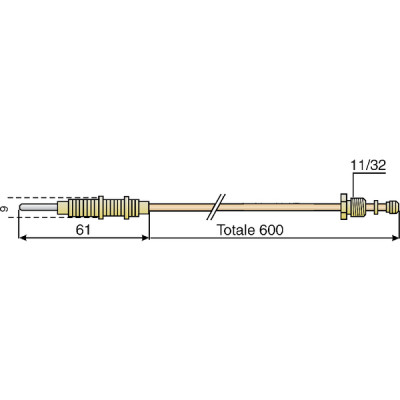 thermocouple inox- DIFF pour Viessmann - 7815449