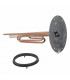 Heating element 2200W mono  and flange - DIFF for De Dietrich Chappée : 97863565