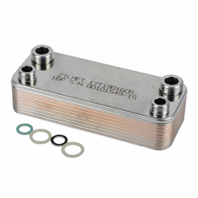 Heat exchanger 16 plates - DIFF for Ferroli : 39812300