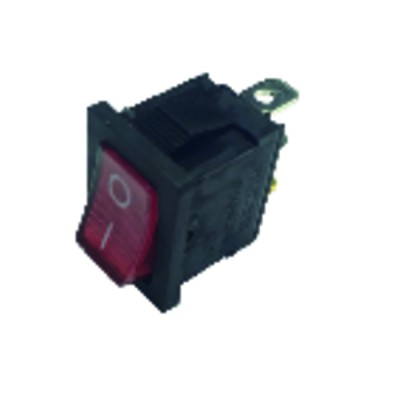 Red light switch 0/1 6A 3XFASTON - DIFF