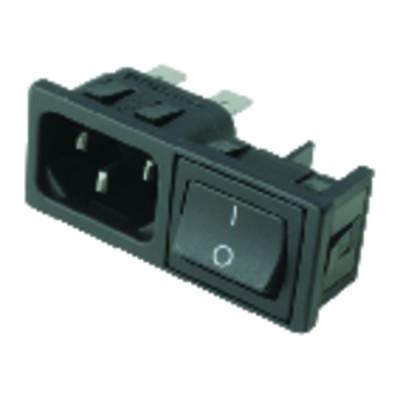 VDE connector and rectangular switch 0/1 - DIFF