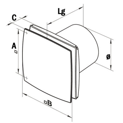 Wall/ceiling ventilator Design 100K - NATHER : 549018