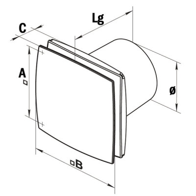 Aérateur mur/plafond DESIGN 100KTH - NATHER : 549020