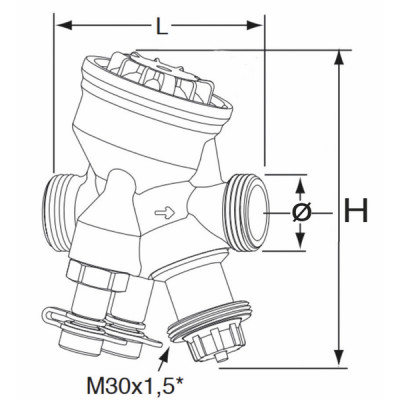 Balancing valve TA-COMPACT NF M3/4" - IMI : 52164015