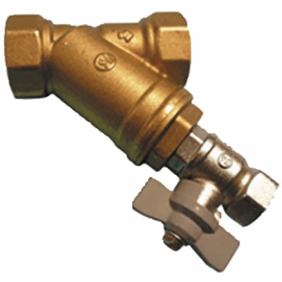 Brass Y-strainer 3/4? with rinsing valve - DIFF
