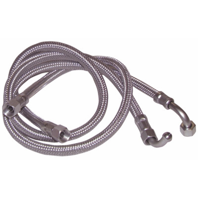 Flexible fioul F3/8" x F3/8" coudé 90° (X 2) - DIFF