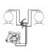 Plumbing fixtures double valve 3way inversion tank