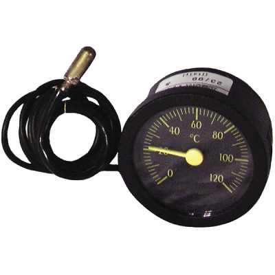 Thermomete r round dial 0° +120°c ø43mm cap1500- DIFF - 606043