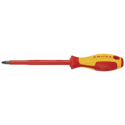 Electrician crosshead screwdriver Pozidriv® PZ1 - KNIPEX - WERK : 98 25 02