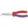 Snipe nose side cutting pliers (Stork beak pliers) with 40° angle tips - KNIPEX - WERK : 26 22 200