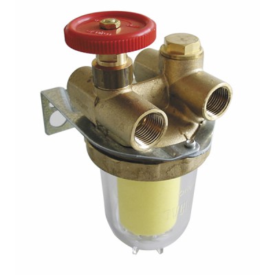 Filter fuel 2 pipes block valve ff1/2" sieve siku - OVENTROP : 2120261+2127500