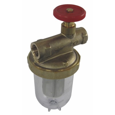 Filter of fuel pipe with valve ff3/8"  - OVENTROP : 2123103+2127700