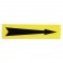 Étiquette souple adhésive flèche fond jaune (X 10) - DIFF