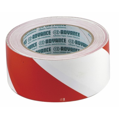 Cinta Adhesiva Marcado rojo/blanco (50mm x 33m) - DIFF