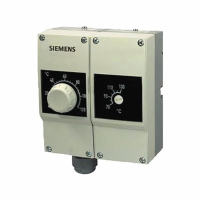 Thermostat réglage/limiteur double 40...120°C IP40 - SIEMENS : RAZ-TW.1200P-J