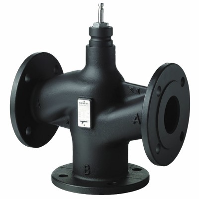 3-port seat valve, flanged, PN16, DN100, kvs 160 - SIEMENS : VXF43.100-160