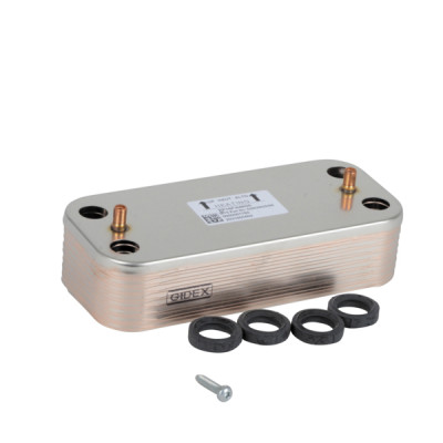 Domestic hot water exchanger 16 plates - CHAFFOTEAUX : 65116537