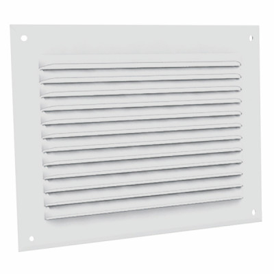 Rejilla con viseras de aluminio prelacada blanca GA BL 250x250 - ANJOS : 6707