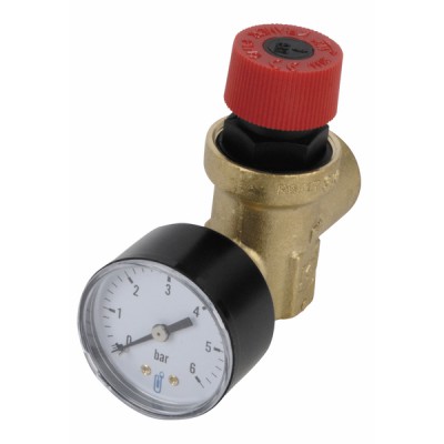 Heating safety valve with manometer - DIFF
